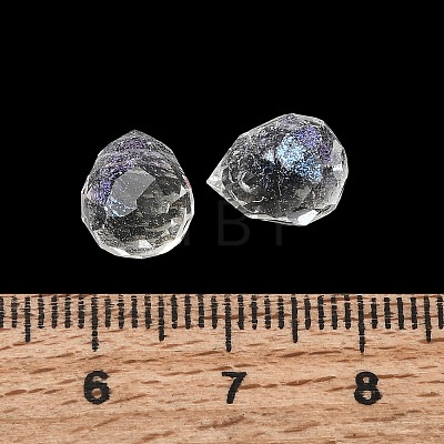 Electroplate Transparent Glass Beads GLAA-A045-05A-1