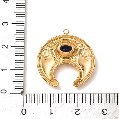 304 Stainless Steel & Glass Pendants SA-CBAB1B6-05G-1