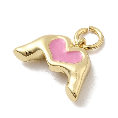 Brass Enamel Pendants KK-P338-24G-04-1