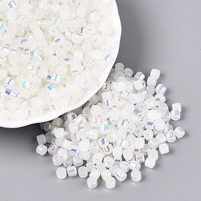 FGB Imitation Jade Colours Glass Seed Beads SEED-Q040-07A-C01-1