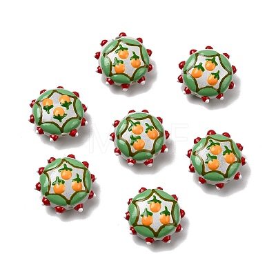 Baking Paint Glass Enamel Beads LAMP-K039-34C-1
