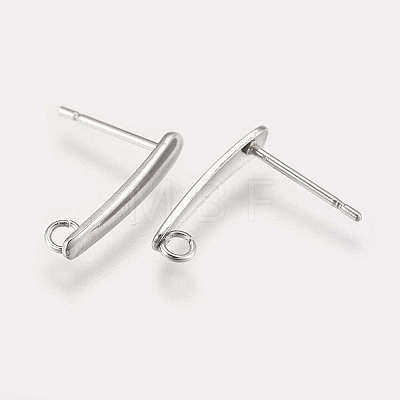 Non-Tarnish 304 Stainless Steel Stud Earring Findings LS-X-STAS-K182-23P-1