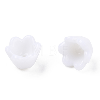 Opaque Acrylic Flower Bead Caps SACR-Q099-M45A-1