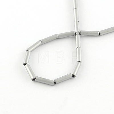 Tube Electroplate Non-magnetic Synthetic Hematite Bead Strands G-S203-26I-1