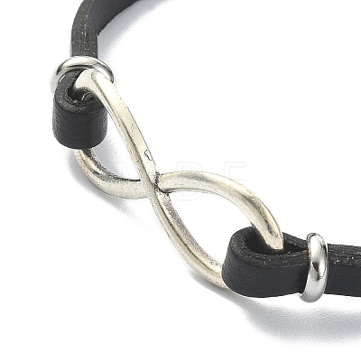 Infinity Tibetan Style Allloy Link Bracelets BJEW-JB09336-01-1