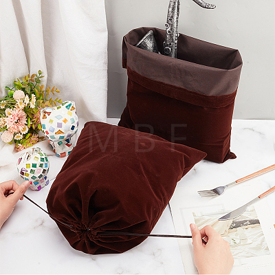Rectangle Velvet Packing Drawstring Pouches TP-WH0009-05A-1