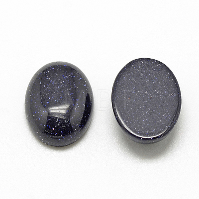 Synthetic Blue Goldstone Cabochons X-G-R415-30x40-34-1