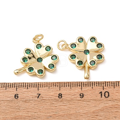 Brass Micro Pave Cubic Zirconia Pendants CU-CBA2F11-20B-G-1