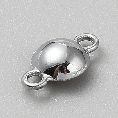 Faceted Glass Flat Round Connector Charms FIND-WH20042-56G-1