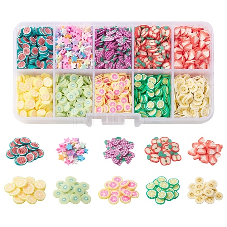 60G 10 Style Handmade Polymer Clay Nail Art Decoration CLAY-FS0001-31-1