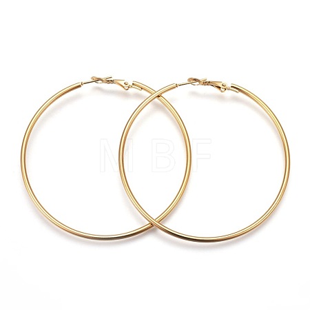 201 Stainless Steel Hoop Earrings EJEW-F188-24G-D-1