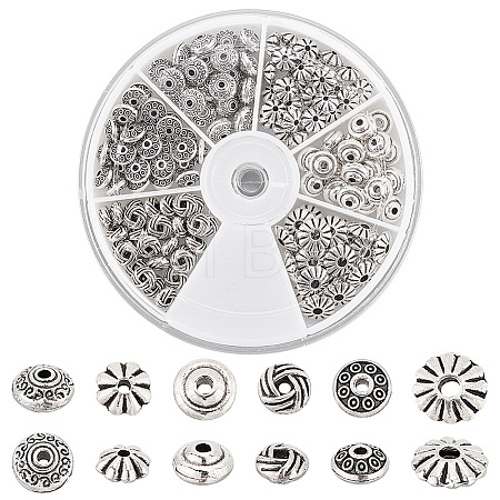150Pcs 6 Style Tibetan Style Alloy Beads FIND-PH0009-75-1