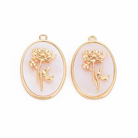 Brass Birth Floral Pendants LS-KK-S364-287-1