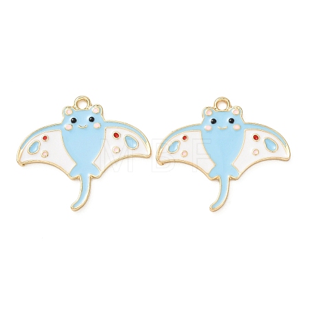 Alloy Enamel Pendants AL-CBA5FAE-03G-B-1