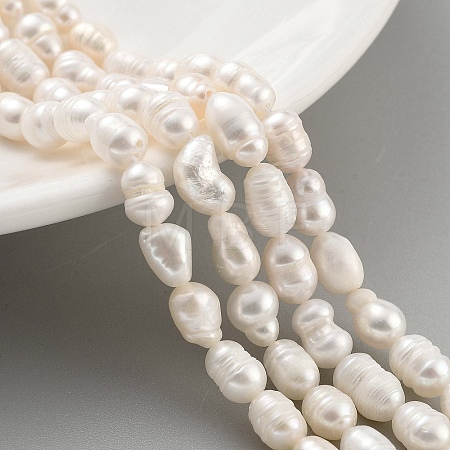 Natural Cultured Freshwater Pearl Beads Strands PEAR-P062-06B-1-1