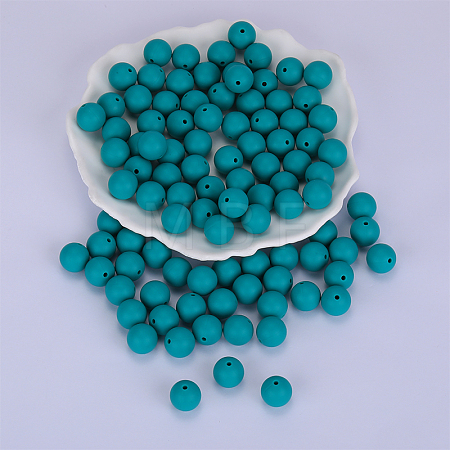 Round Silicone Focal Beads SI-JX0046A-28-1