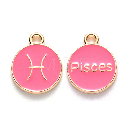 Alloy Enamel Pendants X-ENAM-S124-01B-03H-1