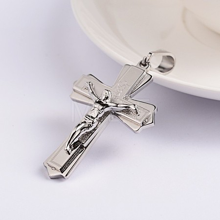 Tarnish Resistant Easter Theme Crucifix Cross 304 Stainless Steel Pendants STAS-N080-07P-1