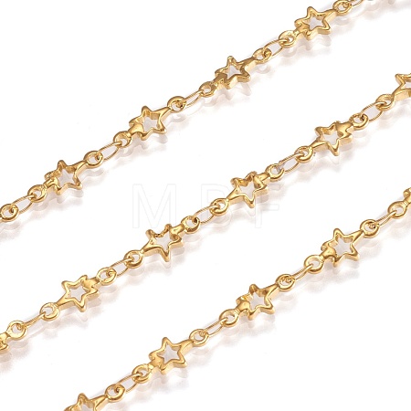 3.28 Feet Ion Plating(IP) 304 Stainless Steel link Chains X-CHS-K007-09G-1