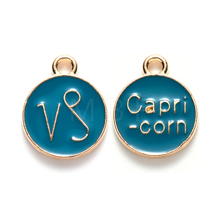 Alloy Enamel Pendants X-ENAM-S124-01B-05E-1