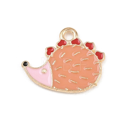 Valentine's Day Alloy Enamel Pendants ENAM-I084-01KCG-08-1
