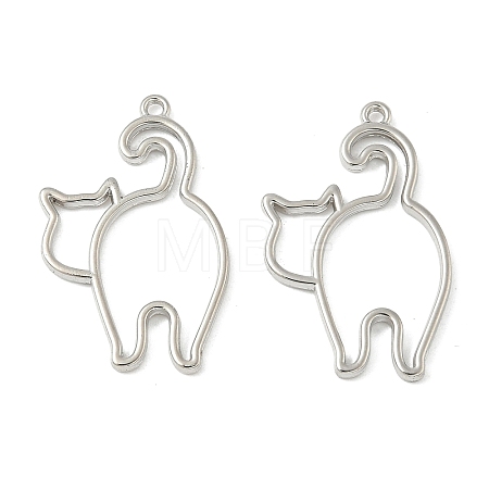 Alloy Open Back Bezel Pendants X-FIND-L025-02P-1