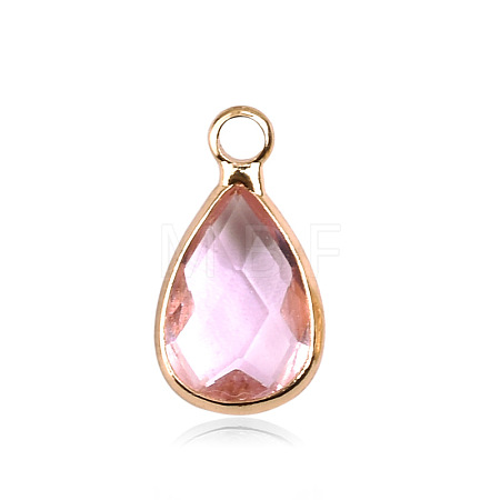 Faceted Glass Pendants FIND-WH0097-40J-G-1