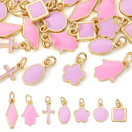 21Pcs 7 Styles Brass Enamel Charms KK-TA0003-19B-1