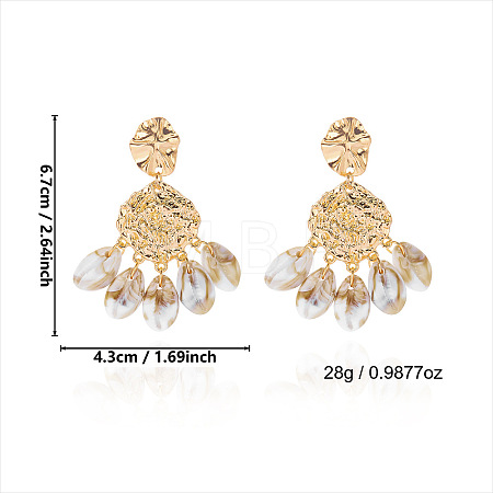 Zinc Alloy Chandelier Earrings for Women WGCA29C-02-1