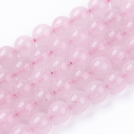 Natural White Jade Bead Strands G-R165-8mm-22-1