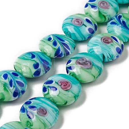 Handmade Lampwork Beads Strand LAMP-C008-06B-1