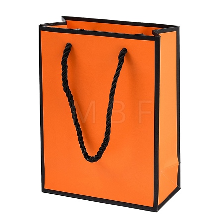 Rectangle Paper Bags with Twisted Rope Handles CARB-L011-01D-02-1
