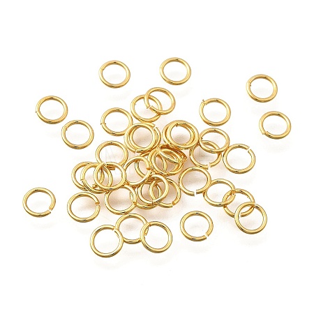 Brass Open Jump Rings KK-B147-03D-G-1