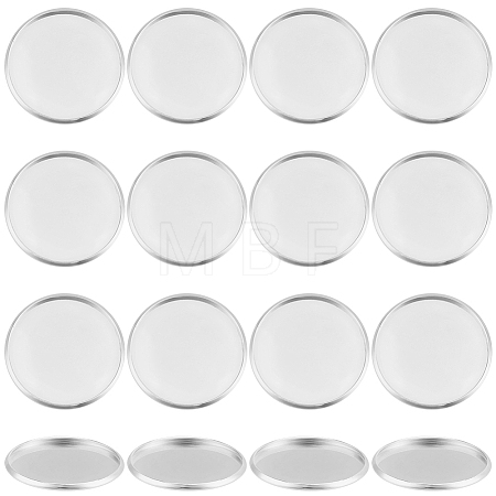60Pcs 304 Stainless Steel Plain Edge Bezel Cups STAS-SC0009-12-1