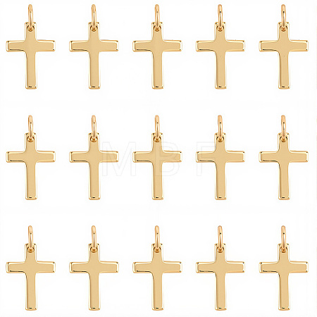 30Pcs Brass Pendants ZIRC-SC0001-35-1
