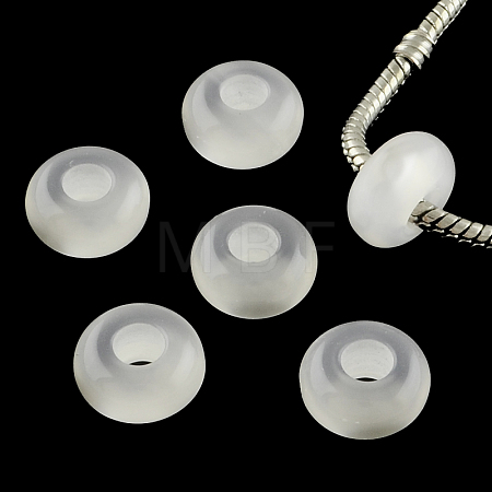 Imitation Cat Eye Resin European Beads RPDL-S001-12-1