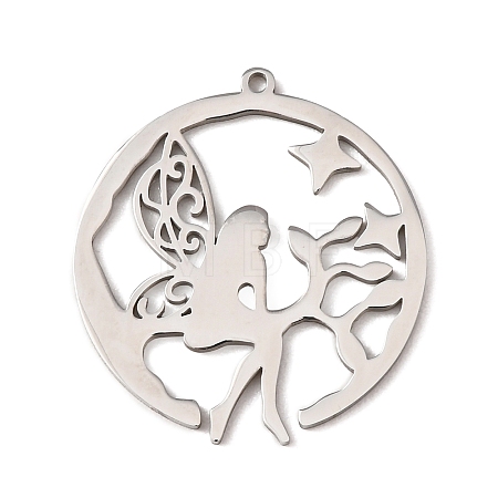 304 Stainless Steel Pendants STAS-F367-07P-1