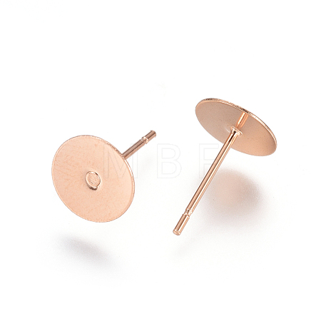304 Stainless Steel Stud Earring Findings STAS-E484-67H-RG-1