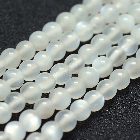Natural White Moonstone Beads Strands G-P342-02A-4mm-AA-1