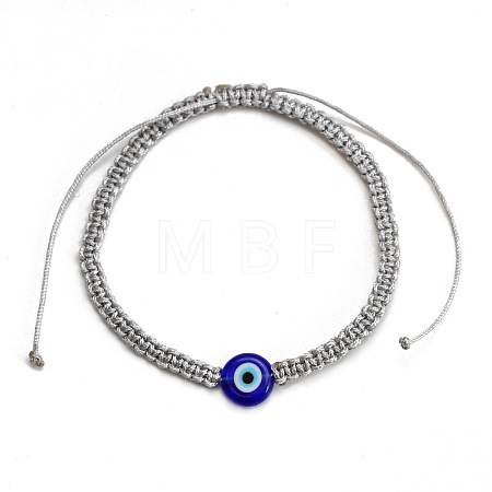 Evil Eye Lampwork Bead Braided Bead Bracelets NE0234-11-1
