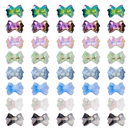 80Pcs 8 Colors Electroplate Glass Beads FIND-TA0010-08-1