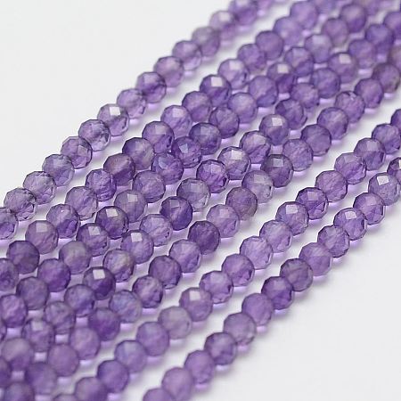 Natural Amethyst Bead Strands X-G-P271-3mm-09-1