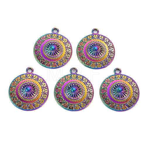 Rainbow Color Alloy Pendants PALLOY-S180-266-NR-1