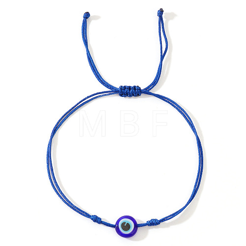 Glass Evil Eye Bead Braided Bracelets SG7290-5-1