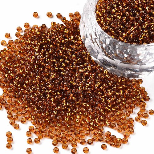 11/0 Silver Lined Grade A Transparent Glass Seed Beads X-SEED-Q007-F54-1