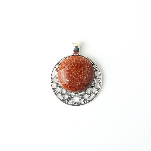 Synthetic Goldstone Pendants PW-WGDEB18-06-1