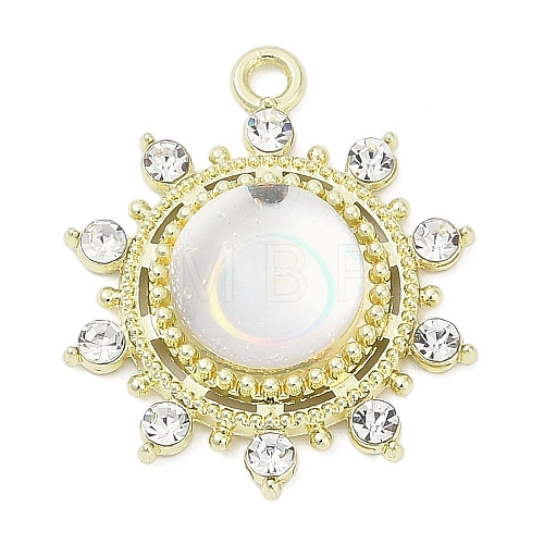 Alloy Rhinestone Pendants PALLOY-R151-49G-02-1