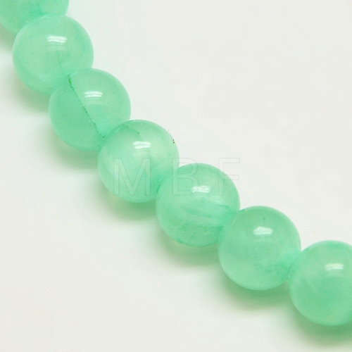 Dyed Natural Green Jade Beads Strands JBS053-4MM-27-1