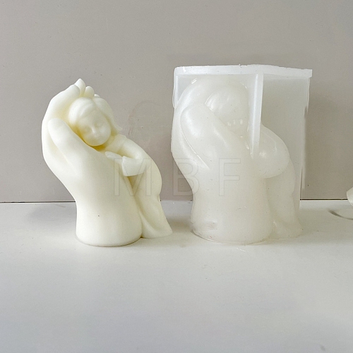 Mother's Hand & Baby DIY Silicone 3D Statue Candle Molds WG96528-01-1