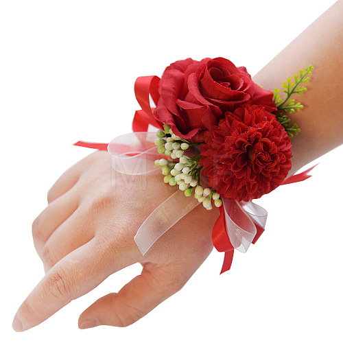 Cloth Flower of Life Wrist Corsage HULI-PW0002-002C-1